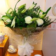 White Rose and Lilly Bouquet